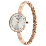 Titan Raga Showstopper Women's Watch Silver Dial with Rose Gold Stainless Steel Band, 95271WM02