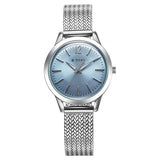 Titan Timeless Urban Quartz Analog Women's watch with Blue Dial and Metal Strap, 95287SM01