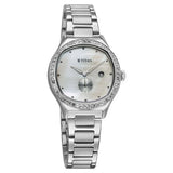 Titan Glamour Quartz Analog with Date Women's Watch with Mother Of Pearl Dial and Stainless Steel Strap, 95289SM01