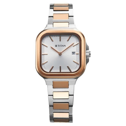Titan, Women, Analog, Watch, Silver Dial, Stainless steel Strap, 95291KM01