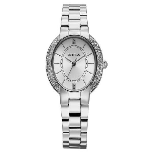 Titan, Men's, Analog Watch, Silver Dial, with Stainless Steel Band, TI-95304SM01