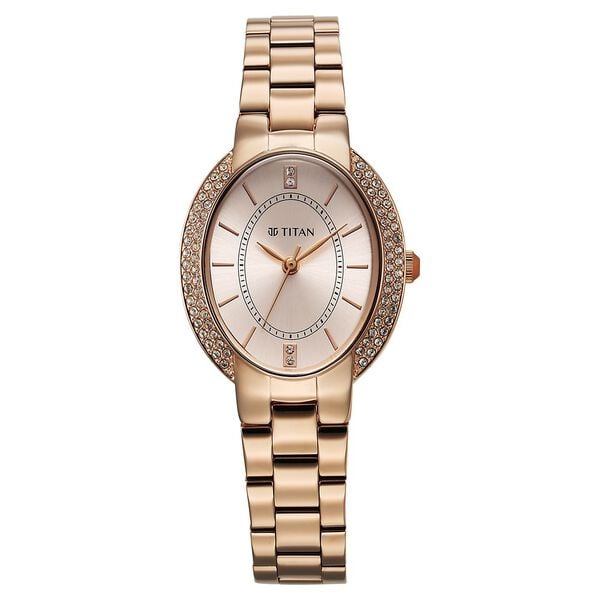 Titan, Women, Analog, Watch, Gold Dial, Stainless steel Strap, 95304WM01