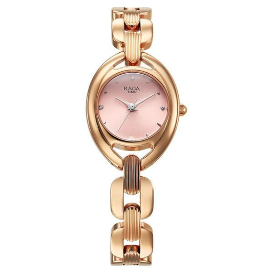 Titan, Women, Analog, Watch, Pink Dial, Stainless steel Strap, 95306WM01