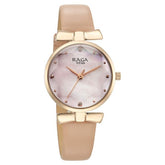Titan Raga Showstopper Women's Watch Analog Pink Dial with Pink Leather Strap, 95308WL01