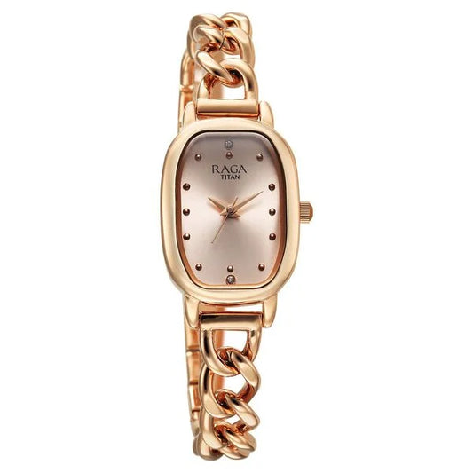 Titan, Men's, Analog Watch, Gold Dial, with Stainless Steel Band, TI-95309WM01
