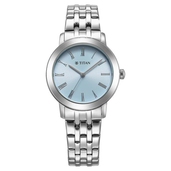 Titan Workmode Quartz Analog Women's Watch With Blue Dial and Stainless Steel Strap,95312SM01