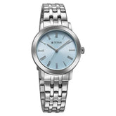 Titan Workmode Quartz Analog Women's Watch With Blue Dial and Stainless Steel Strap,95312SM01