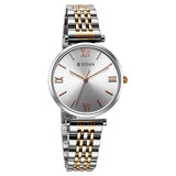 Titan TI-95313KM01 silver dial women watch