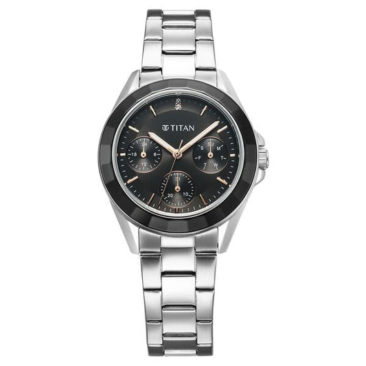 Titan, Men's, Analog Watch, Black Dial, with Stainless Steel Band, TI-95315KM01