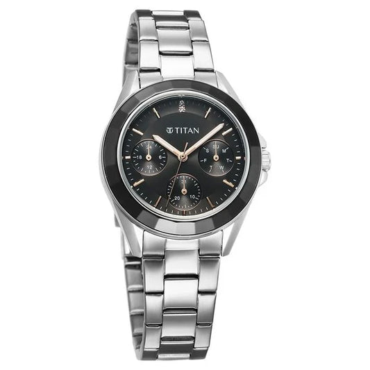 Titan, Men's, Analog Watch, Black Dial, with Stainless Steel Band, TI-95315KM01
