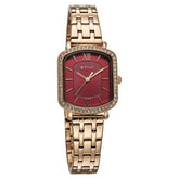 Titan Purple Metro Quartz Analog Women's Watch with Red Dial and Rose Gold Plated Stainless Steel Strap, 95323WM01
