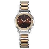 Titan Workwear Women's Watch Analog Brown Dial with Two Toned Stainless Steel Band, 95324KM01