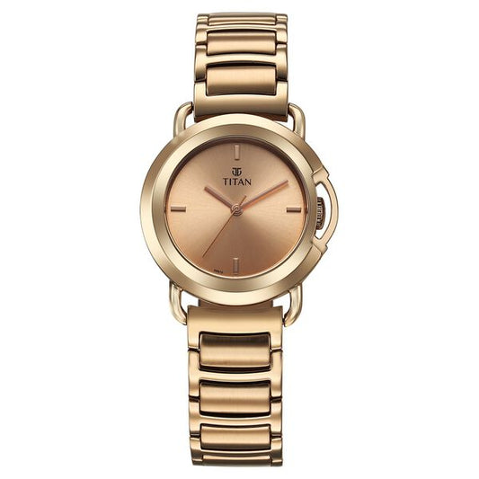 Titan, Women, Analog, Watch, Gold Dial, Stainless steel Strap, 95324WM01