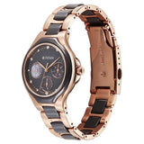 Titan Glamour Women's Quartz Multifunction Watch Grey Dial With Two Toned Steel & Ceramic Strap, 95325KD02