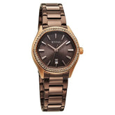 Titan Glamour Women's Quartz Analog Watch Brown Dial With Two Toned Stainless Steel Strap, 95326KM02