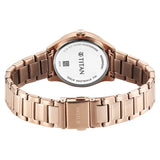 Titan Glamour Women's Quartz Analog Watch White  Dial With Rose Gold Stainless Steel Strap, 95326WM01