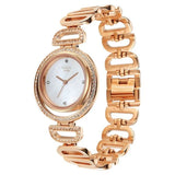 Titan Raga Glimmers Quartz Analog Women's Watch with Mother of Pearl Dial and Rose Gold Metal Strap, 95329WM01