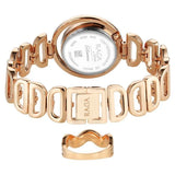 Titan Raga Glimmers Quartz Analog Women's Watch with Mother of Pearl Dial and Rose Gold Metal Strap, 95329WM01