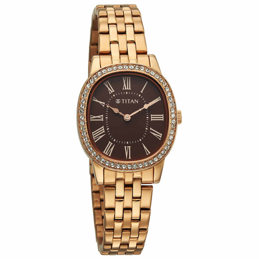 Titan, Men's, Analog Watch, Gold Dial, with Stainless Steel Band, TI-95332WM01