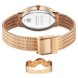 Titan Raga Quartz Analog Women's Watch With Brown Mother Of Pearl Dial And Rose Gold Stainless Steel Strap,95338WM01