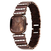Titan Raga Glimmers Quartz Analog Women's watch with Brown Mother Of Pearl Dial and Brown Metal Strap, 95339QM01