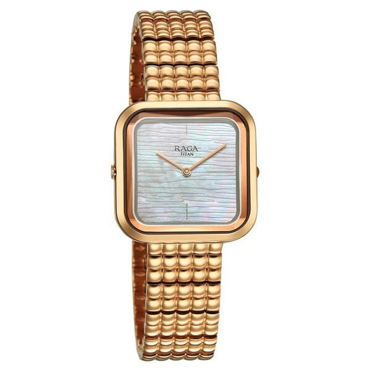 Titan, Men's, Analog Watch, Gold Dial, with Stainless Steel Band, TI-95343WM01