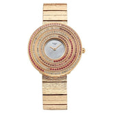 Titan Raga Glimmers Quartz Analog Women's Watch with Mother of Pearl Dial and Rose Gold Metal Strap, 95344WM01