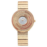 Titan Raga Glimmers Quartz Analog Women's Watch with Mother of Pearl Dial and Rose Gold Metal Strap, 95344WM01