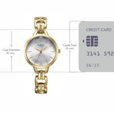 Titan Raga Women's Analog Watch Silver Dial With Golden Stainless Steel Strap , 95352YM01