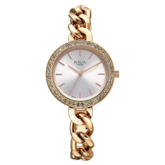 Titan, Women, Analog, Watch, Silver Dial, Stainless steel Strap, 95361WM01