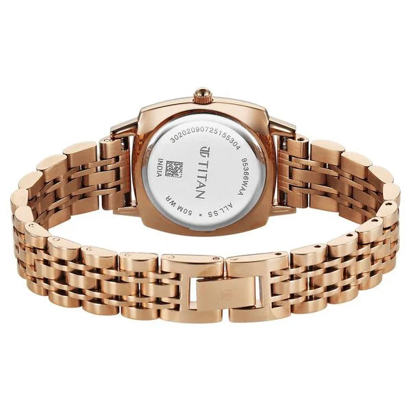 Titan, Men's, Analog Watch, Gold Dial, TI-95366WM01