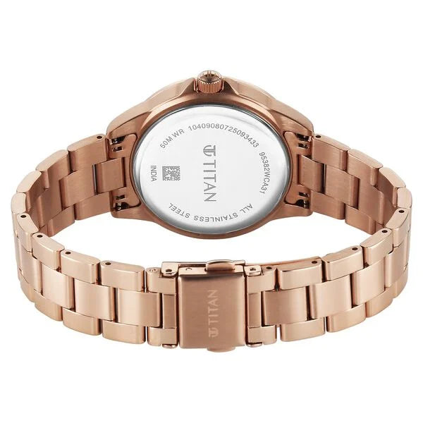Titan, Men's, Analog Watch, with Stainless Steel Band, TI-95382WM01