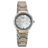 Titan Womens Raga Spotlight Analog Watch Mother of Pearl Dial with Two Tone Stainless Steel Band,95419KM01