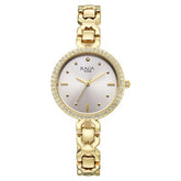 Titan Womens Raga Spotlight Analog Watch Silver Dial with Gold Stainless Steel Band,95420YM01