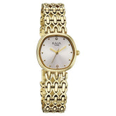 Titan Womens Raga Spotlight Analog Watch White Dial with Gold Stainless Steel Band ,95421YM01