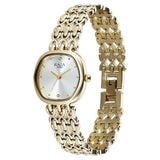 Titan Womens Raga Spotlight Analog Watch White Dial with Gold Stainless Steel Band ,95421YM01