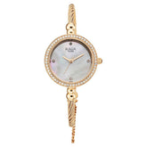 Titan Womens Raga Spotlight Analog Watch White Dial with Rose Gold Stainless Steel Band,95425WM01