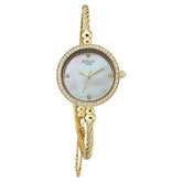 Titan Womens Raga Spotlight Analog Watch White Dial with Gold Stainless Steel Band,95425YM01