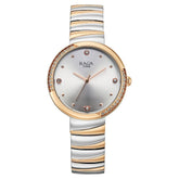 Titan Womens Raga Spotlight Analog Watch Silver Dial with Two Toned Stainless Steel Band,95427KM01