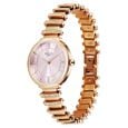 Titan Raga Spotlight Women's Quartz Analog Watch, Pink Dial, Gold Metal Strap - product image 2