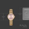 Titan Raga Spotlight Women's Quartz Analog Watch, Pink Dial, Gold Metal Strap - product image 5