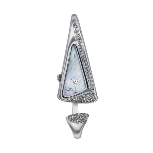 Titan, Women, Analog, Watch, Mother of pearl Dial, Stainless steel Strap, 9763SM02
