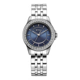 Titan Purple Women's Analog Watch Blue Dial With Steel Band, 9798SM06