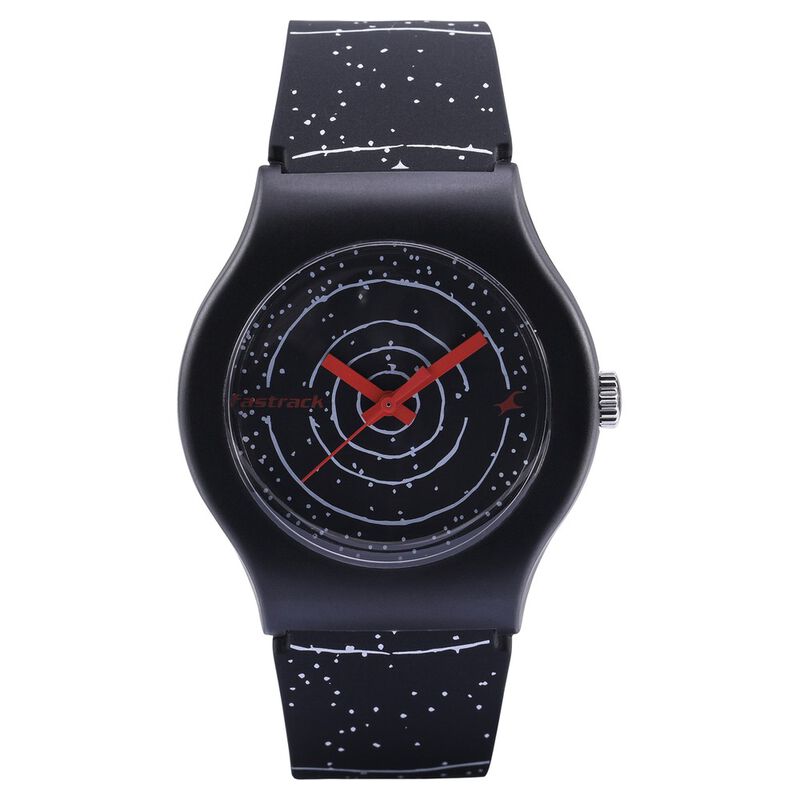 Fastrack, Unisex  Watch Analog, Black Dial Black Silicone Strap , 9915PP101