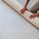 Milk It Baby Boho Blue And Beige Leaf 100% TPU Foam Non Toxic Reversible Play Mat, BOHOBLPM