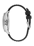 Lee Cooper Men's Date Analog Watch with Black Dial and Black Silicone Band, LC07361.351