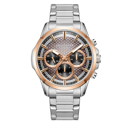 Lee Cooper, Men's, Analog Watch, Silver Dial, with Stainless Steel Band, LE-LC08049.580
