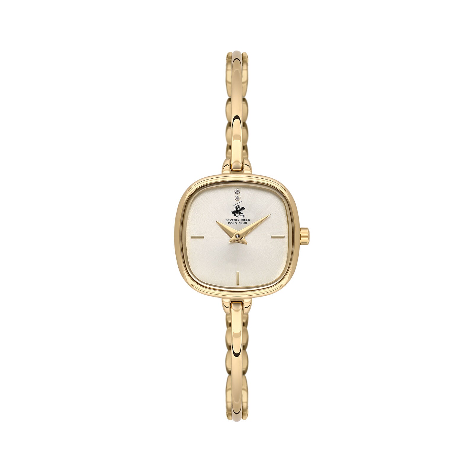 Beverly Hills Polo Club Women's Watch Analog White Dial with Gold Stainless Steel Band, BP3748X.110