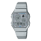 Casio Men's Watch Digital Silver Dial with Silver Stainless Steel Band, A130WE-7ADF