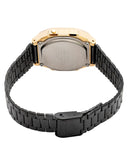 Casio Unisex Watch Vintage Collection Digital, Black Dial Black Stainless Steel Strap, A168WEGB-1BDF